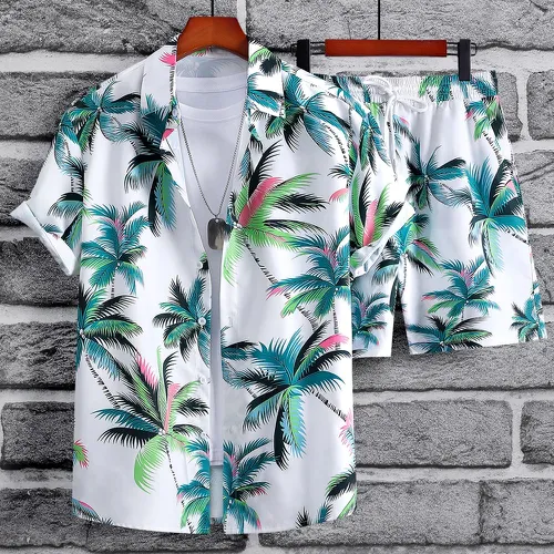 Chemise aléatoire à imprimé tropical & Short (sans t-shirt) - SHEIN - Modalova
