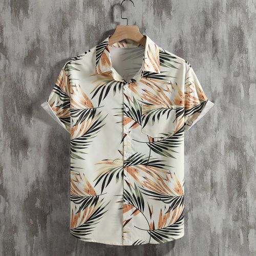 Chemise à imprimé tropical à poche - SHEIN - Modalova