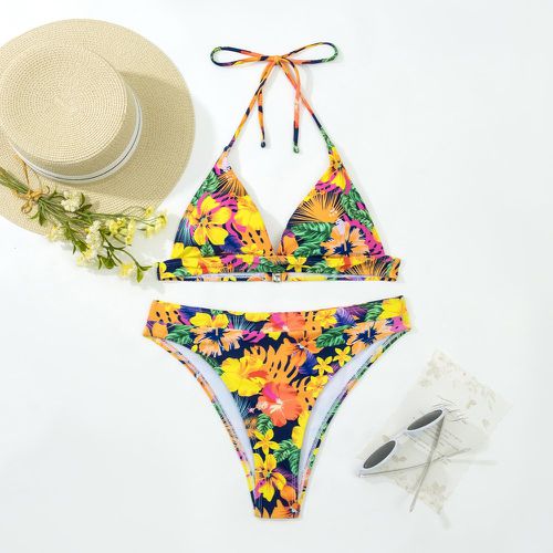 Bikini ras-du-cou à imprimé floral - SHEIN - Modalova
