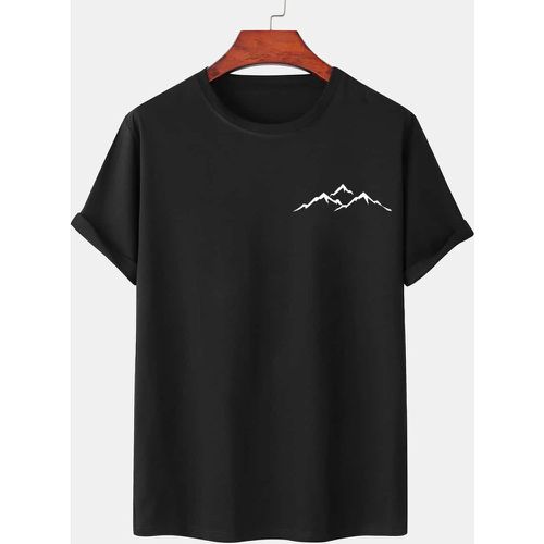 Homme T-shirt à imprimé montagne - SHEIN - Modalova