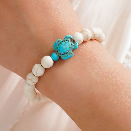 Bracelet perlé turquoise à détail tortue - SHEIN - Modalova