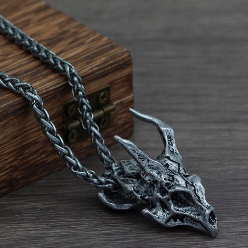 Collier avec pendentif dragon os - SHEIN - Modalova