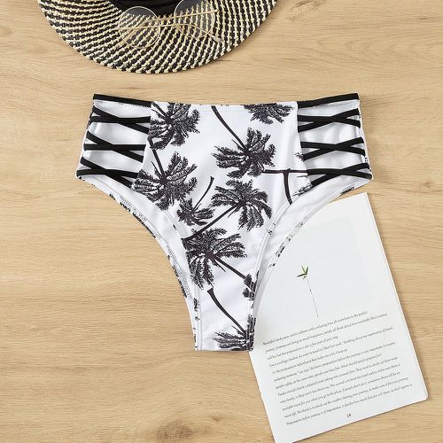 Bas de bikini à imprimé tropical croisé - SHEIN - Modalova