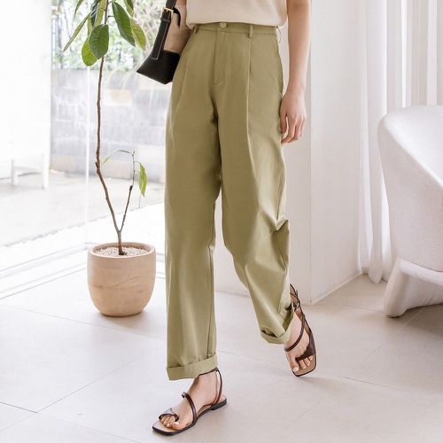 Pantalon à poches à plis (sans ceinture) - SHEIN - Modalova
