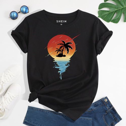 T-shirt à imprimé palmiers - SHEIN - Modalova