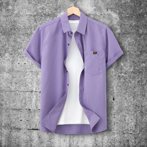 Chemise à applique lettre à poche (sans t-shirt) - SHEIN - Modalova