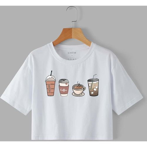 T-shirt court à dessin animé - SHEIN - Modalova