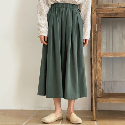 Pantalon corsaire à détail plié ample - SHEIN - Modalova