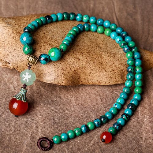 Collier à perles turquoise - SHEIN - Modalova