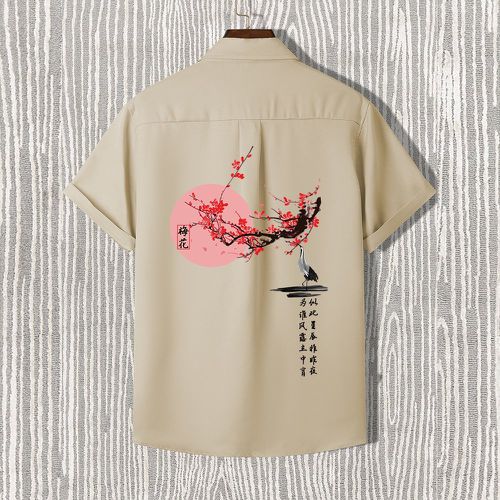 Chemise & caractère chinois à bouton (sans t-shirt) - SHEIN - Modalova