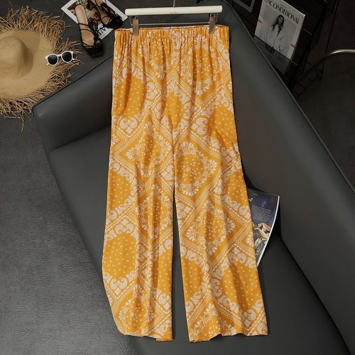 Pantalon ample à imprimé foulard - SHEIN - Modalova