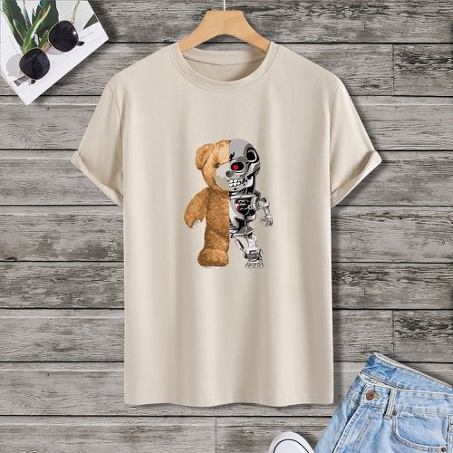 T-shirt à imprimé ours et robot - SHEIN - Modalova