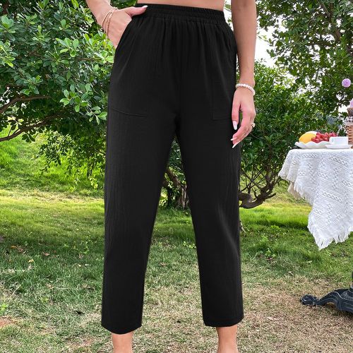 Pantalon taille élastique à poches - SHEIN - Modalova