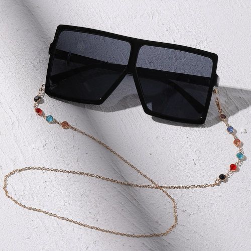Lunettes de mode à sommet plat avec Chaîne de lunettes - SHEIN - Modalova