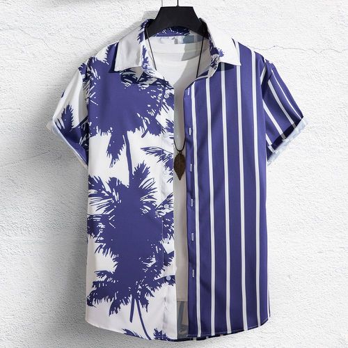 Chemise à rayures à imprimé palmier (sans t-shirt) - SHEIN - Modalova
