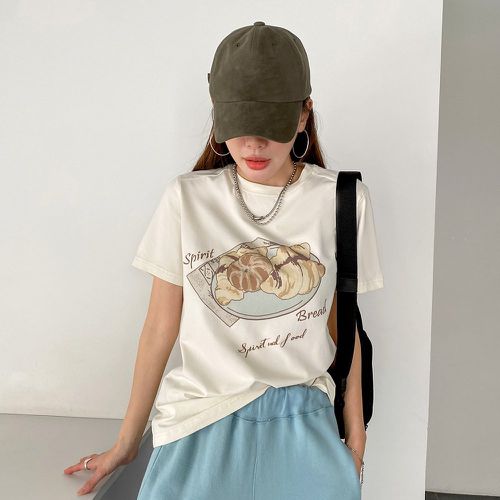 T-shirt pain & à lettres - SHEIN - Modalova