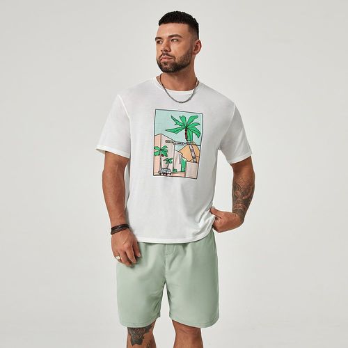 Short & T-shirt à imprimé palmier - SHEIN - Modalova