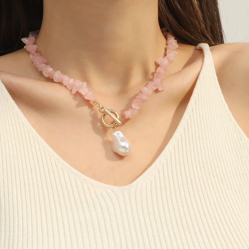 Collier avec pendentif à pierre à perle naturelle - SHEIN - Modalova