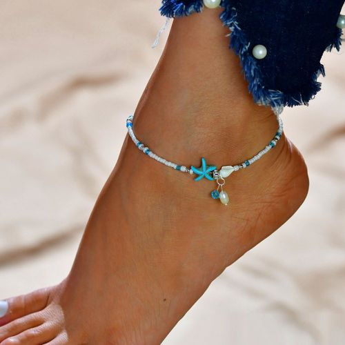 Bracelet de cheville perlé à détail d'étoile de mer - SHEIN - Modalova