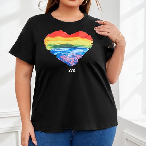 T-shirt LGBT cœur et lettre - SHEIN - Modalova