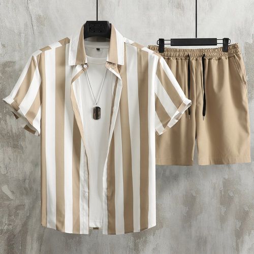 Chemise à rayures & Short (sans t-shirt) - SHEIN - Modalova
