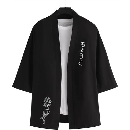 Kimono fleuri & lettre japonaise (sans t-shirt) - SHEIN - Modalova