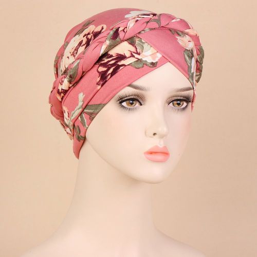 Turban à imprimé floral à détail tressé - SHEIN - Modalova