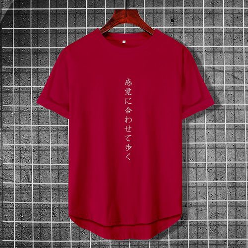 T-shirt asymétrique lettre japonaise - SHEIN - Modalova