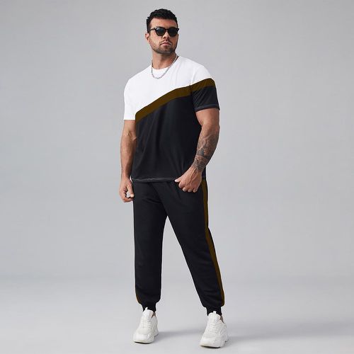 Pantalons de survêtement & T-shirt à blocs de couleurs - SHEIN - Modalova