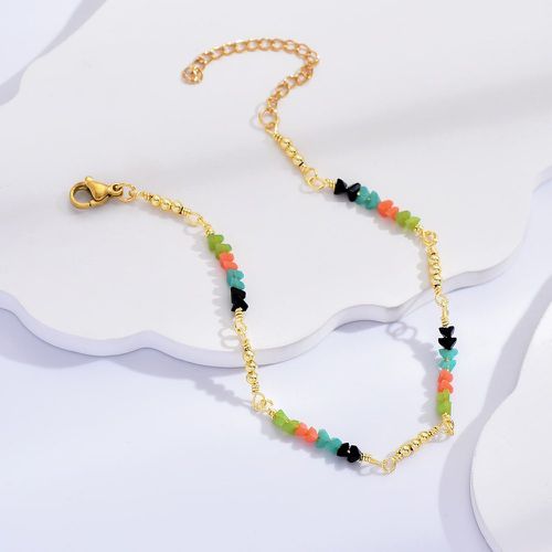 Bracelet à blocs de couleurs à perles - SHEIN - Modalova