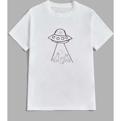 Homme T-shirt UFO & à imprimé - SHEIN - Modalova
