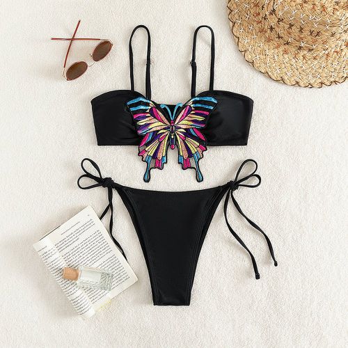 Bikini en forme de papillon à nœud - SHEIN - Modalova
