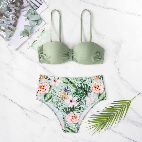 Bikini push-up aléatoire à imprimé tropical et ananas - SHEIN - Modalova