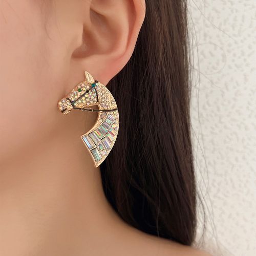 Boucles d'oreilles avec strass cheval design - SHEIN - Modalova