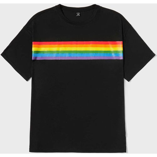 Homme T-shirt LGBT arc-en-ciel - SHEIN - Modalova