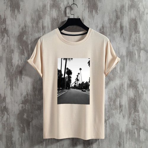 T-shirt voiture & à imprimé tropical - SHEIN - Modalova