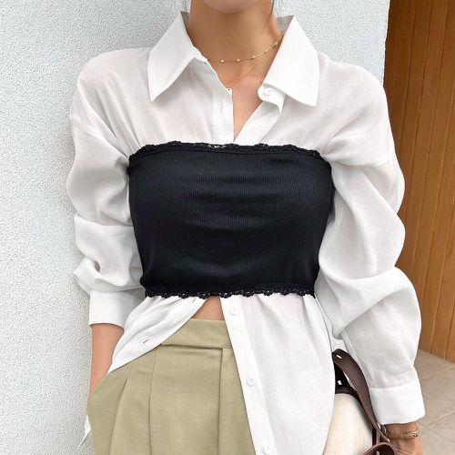 Top bandeau court ourlet en dentelle (sans blouse) - SHEIN - Modalova