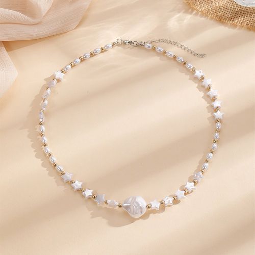Collier à perles fausse perle à détail étoile - SHEIN - Modalova