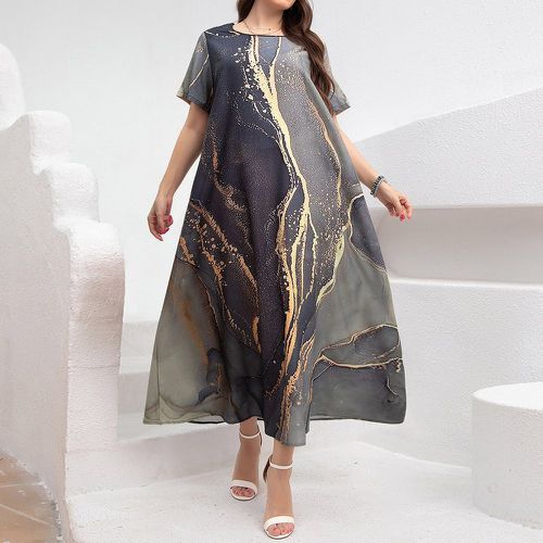 Robe tunique à imprimé marbré - SHEIN - Modalova