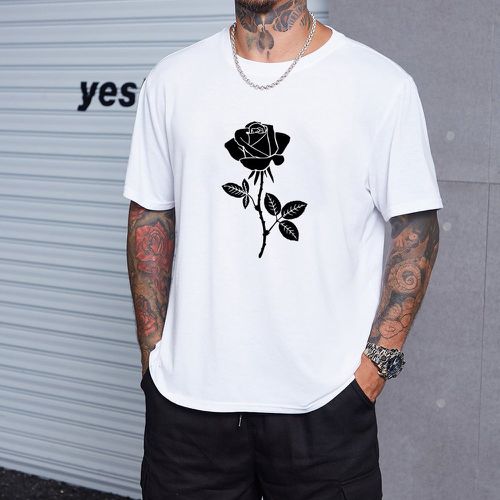 Homme T-shirt à imprimé floral - SHEIN - Modalova