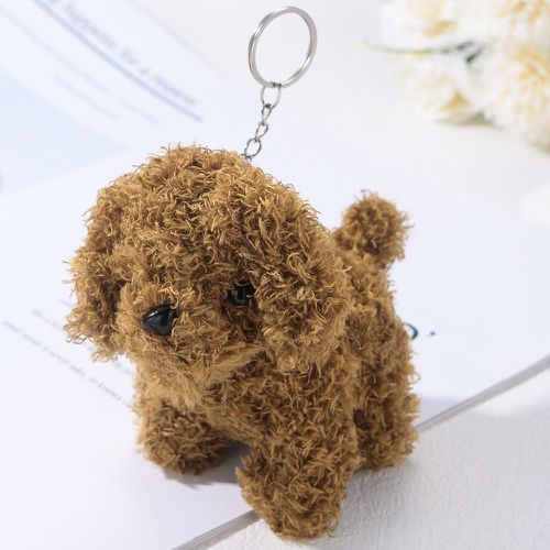 Porte-clés à breloque jouet chien en tissu duveteux - SHEIN - Modalova