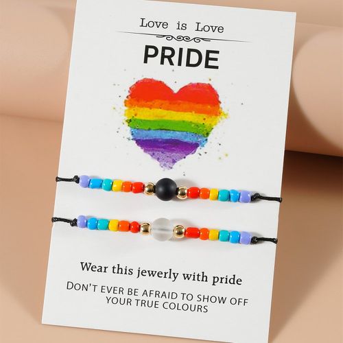 Pièces Bracelet LGBT à pierre à perles - SHEIN - Modalova