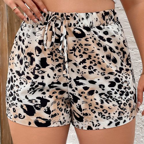 Short léopard à nœud à poche - SHEIN - Modalova