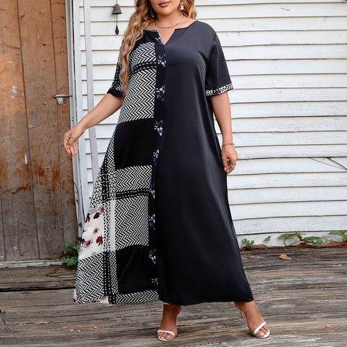 Robe tunique à imprimé patchwork - SHEIN - Modalova