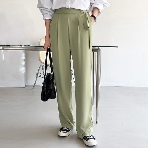 Pantalon à nœud à plis - SHEIN - Modalova
