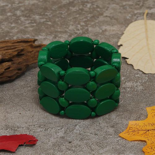 Bracelet de couleur aléatoire en bois - SHEIN - Modalova