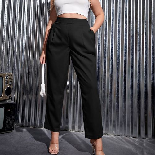 Pantalon trapèze à détail plié - SHEIN - Modalova