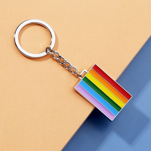 Porte-clés LGBT arc-en-ciel à breloque géométrique - SHEIN - Modalova