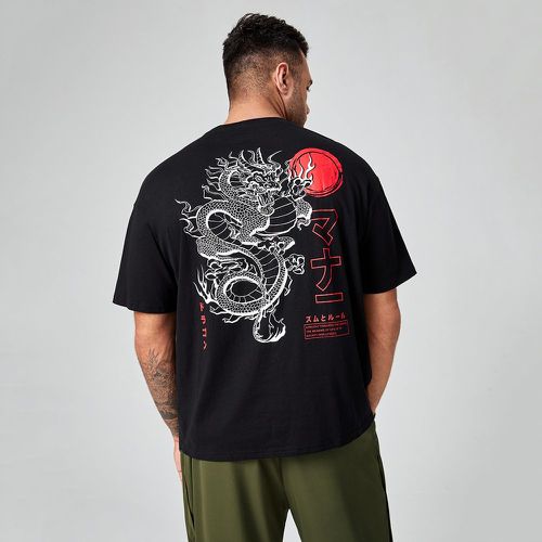 T-shirt à imprimé dragon chinois - SHEIN - Modalova
