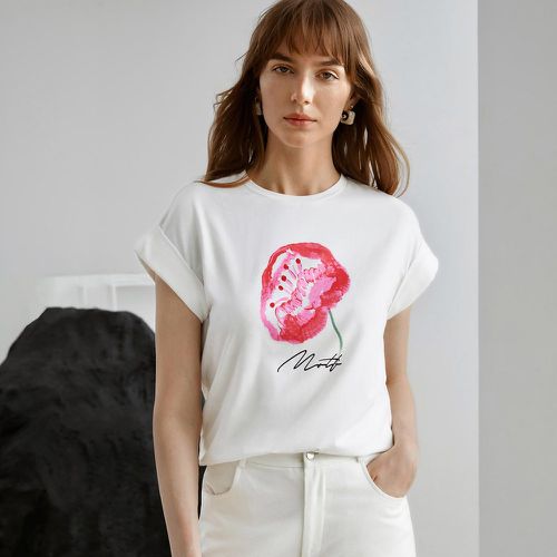 T-shirt à imprimé manches chauve-souris - SHEIN - Modalova
